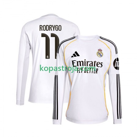 Billiga Fotbollströjor Real Madrid Rodrygo 11 Hemma tröja 2025/26 Långärmad